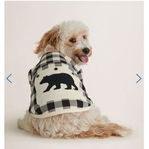 Little Blue House dog pajamas in cream plaid   size medium